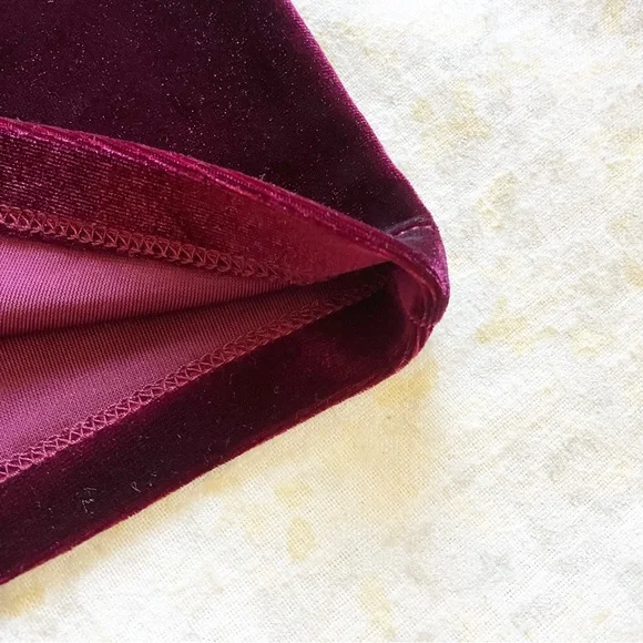 Ripley Rader 2 Velvet Dress Burgundy Red Low Deep Cut V Neck - Picture 7 of 11